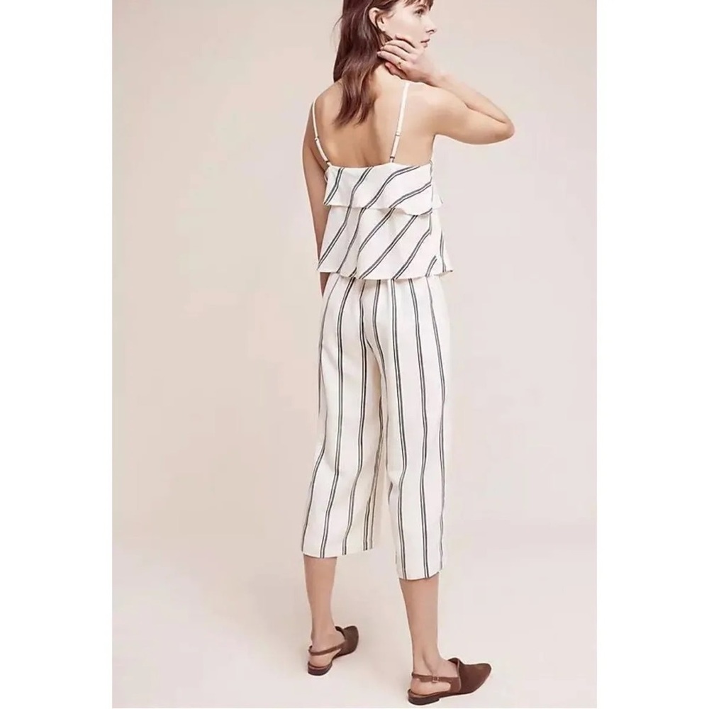 🎉HP🎉 Anthropologie Elevenses Cream and Black Romper